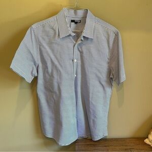 Murano Pin Stripecasual short sleeve Shirt Mens Sz XL